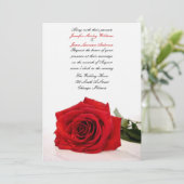 Invitation Rose rouge (Debout devant)