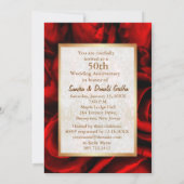 Invitation Rose rouge 50e anniversaire de mariage - ver. 2 (Dos)