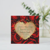 Invitation Rose rouge 50e anniversaire de mariage - version c (Debout devant)