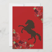 Invitation Rose rouge Bottes Ouest Charra Vestidos Quinceañer (Dos)