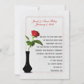 Invitation Rose rouge dans le vase pour le renouvellement Vow (Devant)