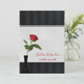 Invitation Rose rouge de mariage (Debout devant)