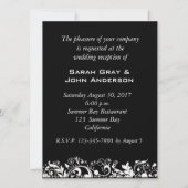 Invitation Rose rouge de réception de mariage à l'invitation (Dos)