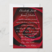 Invitation Rose rouge élégant (Dos)