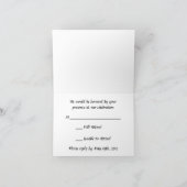 Invitation Rose rouge élégant RSVP (Intérieur)