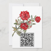 Invitation Rose rouge Fête des mariées florale (Dos)