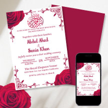 Rose rouge Floral musulman Mariage musulman