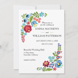 Invitation Rose rouge hongroise