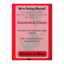 Rose rouge juteuse monochrome unique pour mariage 