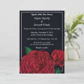 Invitation Rose rouge moderne (Debout devant)