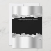 Invitation Rose rouge noir mascarade douche nuptiale (Dos)