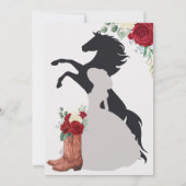 Invitation Rose rouge Ouest Quinceañera Elegant Charra (Dos)