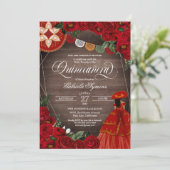 Invitation Rose rouge Rustique Charra / Robe Mariachi Quincea (Debout devant)