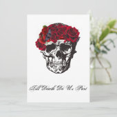 Invitation Rose rouge Till Death Do Us Part (Debout devant)