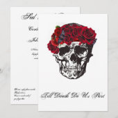 Invitation Rose rouge Till Death Do Us Part (Devant / Derrière)