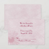 Invitation Rose RSVP (Devant / Derrière)