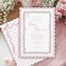 rose Ruban Élégant Baby shower