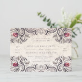 Invitation Rose rustique (Debout devant)