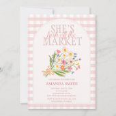 Invitation Rose rustique Elle est fraîche du marché Floral (Devant)