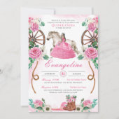 Invitation Rose Rustique Floral Ouest Charra Quinceanera (Devant)