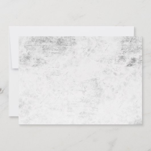 Invitation Rose rustique noir et blanc (Dos)