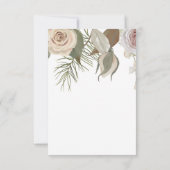 Invitation Rose rustique, rose (Dos)