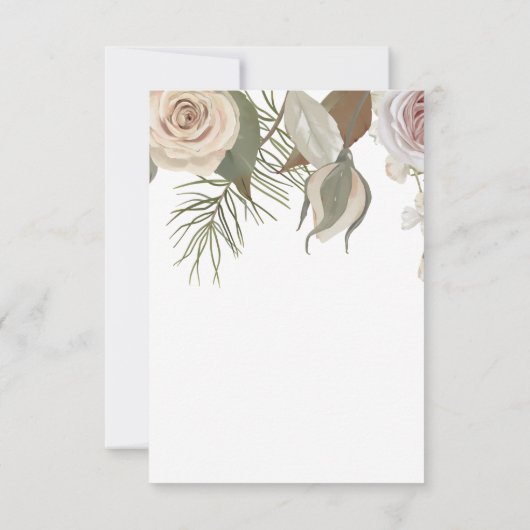 Invitation Rose rustique, rose (Dos)