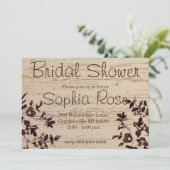 Invitation Rose rustique vintage (Debout devant)