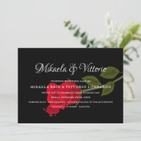 Rose sanglant Élégant mariage gothique noir