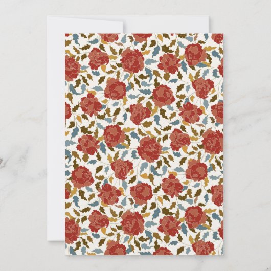 Invitation Rose sauvage Floral Petal Garden Affair Fête des m (Dos)