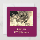 Invitation Rose Sepia (Devant)