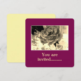 Invitation Rose Sepia