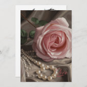 Invitation Rose Silken (Devant / Derrière)