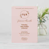 Invitation Rose Simple (Debout devant)
