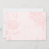 Invitation Rose simple cuivre or Élégant Mariage floral (Dos)