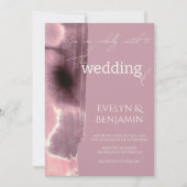 Invitation Rose simple Dusty Mauve Mariage (Devant)