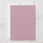 Invitation Rose simple Dusty Mauve Mariage (Dos)