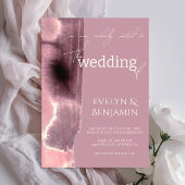 Invitation Rose simple Dusty Mauve Mariage