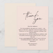 Invitation Rose Simple, Moderne Merci Professeur (Devant / Derrière)