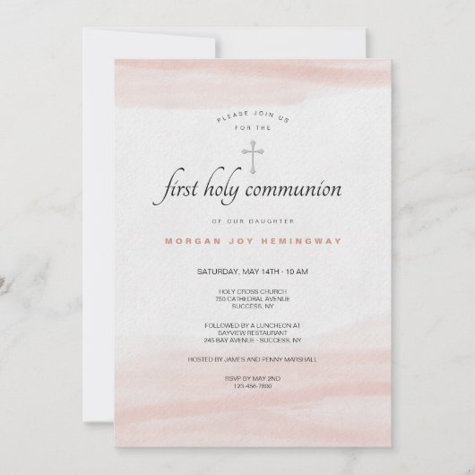 Invitation Rose Simplement (Devant)