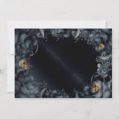 Invitation Rose Skuls gris fumée Fête d'anniversaire (Dos)