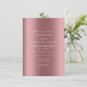 Invitation Rose Sparkly Metallic Gold Black Sepia Confetti (Debout devant)