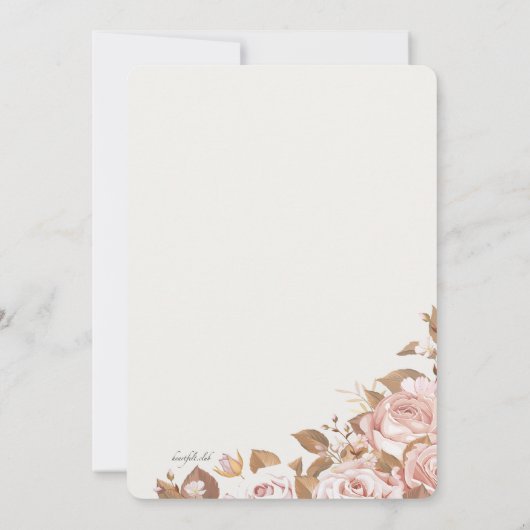 Invitation rose Splendor Bridal Shower (Dos)