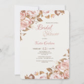 Invitation rose Splendor Bridal Shower (Devant)