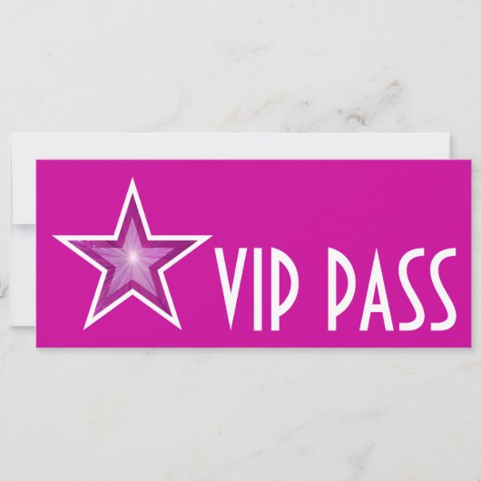 Invitation rose Star 'VIP PASS' rose long (Devant)