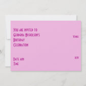 Invitation Rose Star 'VIP PASS' rose pâle rose horizontale (Dos)