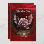 Invitation Rose Steampunk (Devant / Derrière)