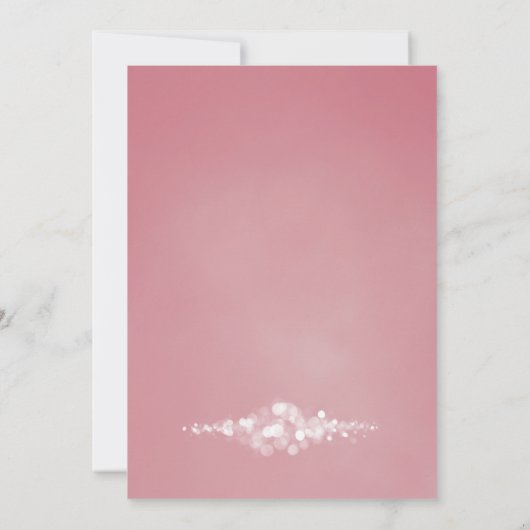 Invitation Rose String Lights 65e fête d'anniversaire (Dos)