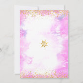 Invitation Rose Sweet 16 Aquarelle Or Anniversaire Moderne Bo (Dos)