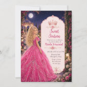 Invitation Rose Sweet 16 Royale Princesse (Devant)